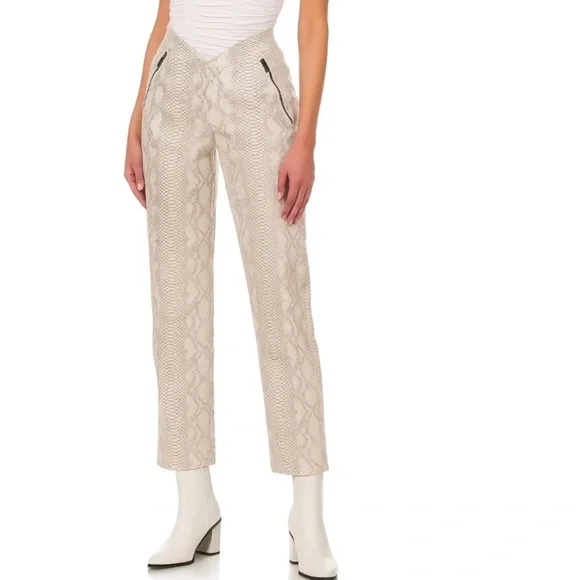 New Naked Wardrobe Snake V Waist Pant Faux Leather Size L - Picture 11 of 11
